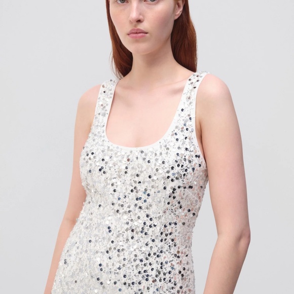 JONATHAN SIMKHAI Dione Sequin Column Gown Size 6 - Picture 4 of 6